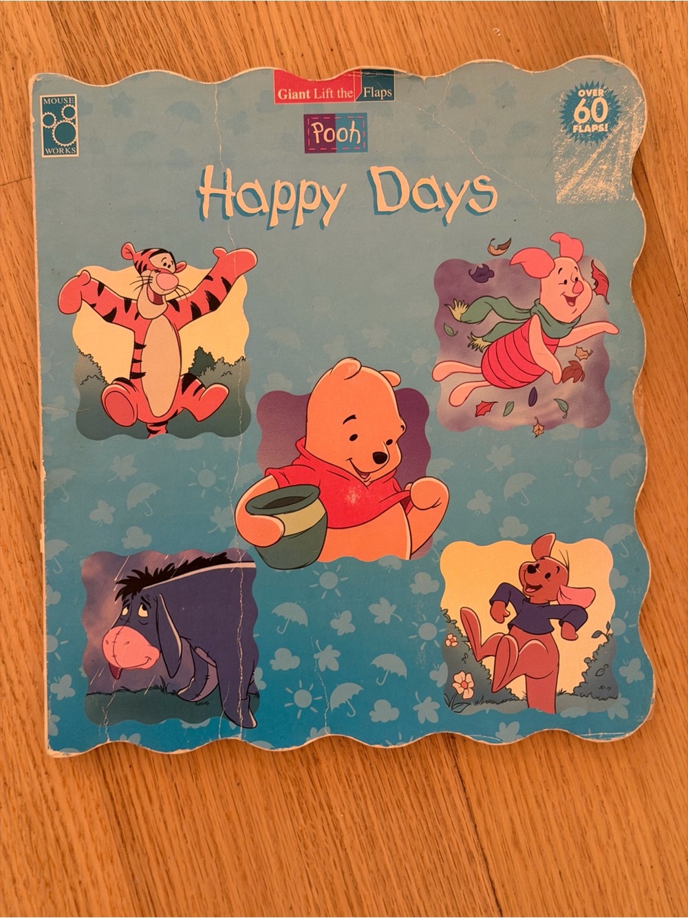 Vintage Disney Pooh "Happy Days" Kids Lift-the-Flap Book